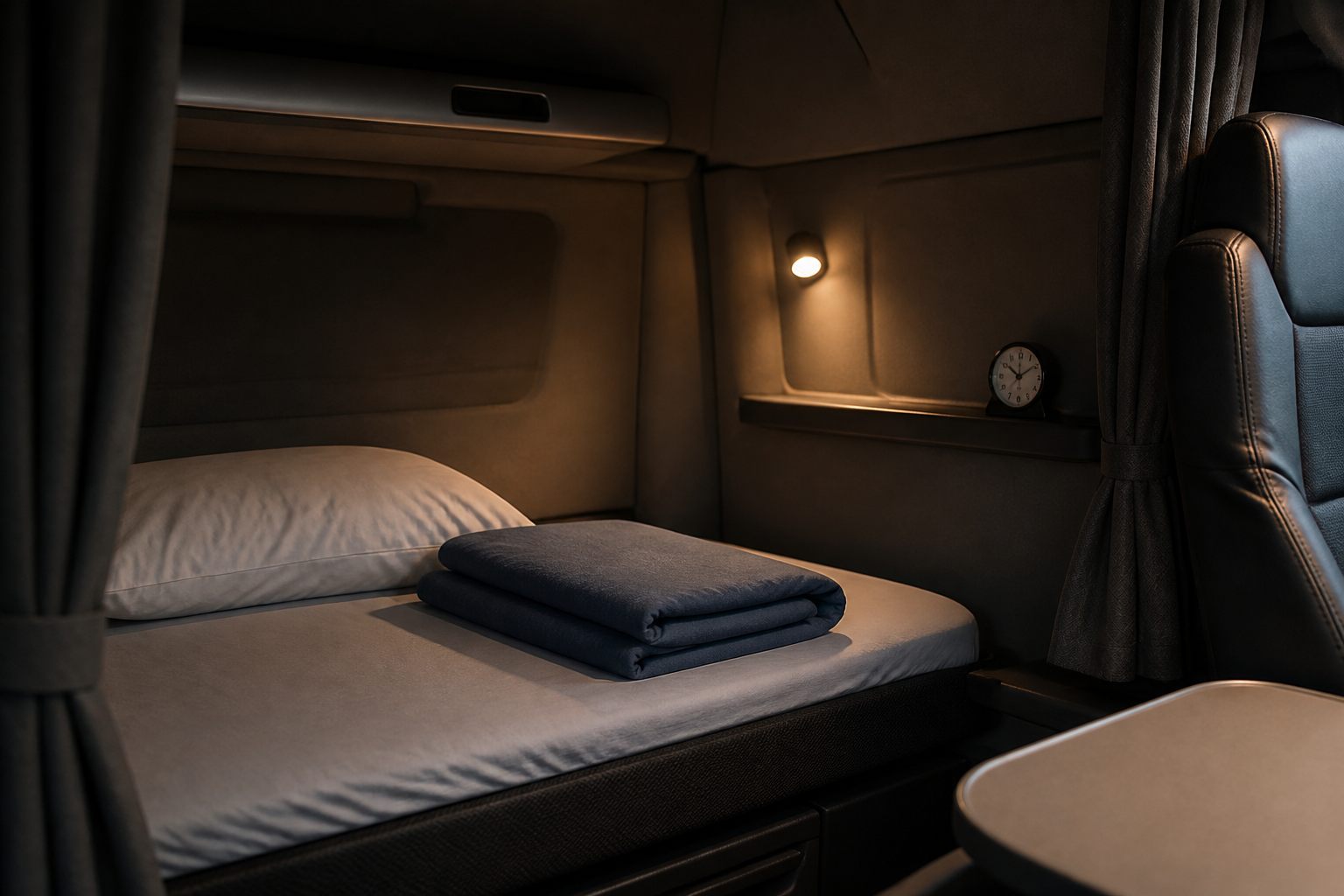 HGV sleeper cab bunk for split daily rest