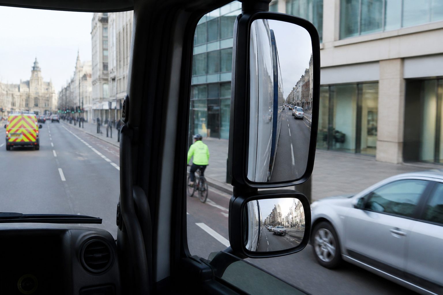Unghiuri moarte HGV, oglinzi și utilizatori vulnerabili
